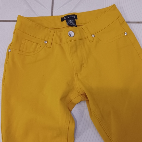 4/$40 Yellow Skinny Jeans/Pants - Size Small (Girl) - Picture 3 of 6